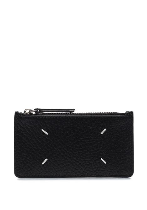four stitches wallet unisex black in leather MAISON MARGIELA | S56UI0143 P4455T8013